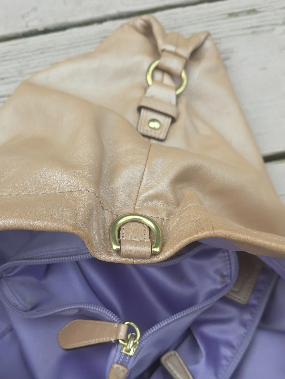 Coach Ashley F15513 2010 Carryall Metallic Leather Satchel $398 Retail GUC